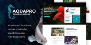 AquaPro - Aquarium Installation and Maintanance Services WordPress Theme + Store