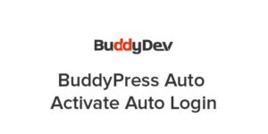 BuddyPress Auto Activate Auto Login