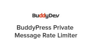 BuddyPress Private Message Rate Limiter