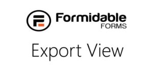 Formidable Export View to CSV