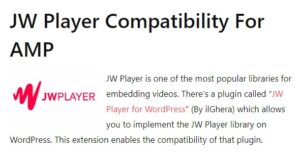 AMP JW Player Compatibility