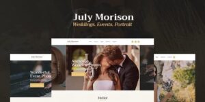 July Morison - An Alluring Event Photographers Portfolio & Blog WordPress Theme
