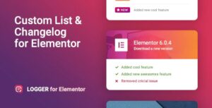 Logger -Changelog & Custom List for Elementor