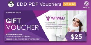 Easy Digital Downloads: PDF Vouchers