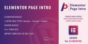 Page Intro for Elementor - Wordpress Plugin