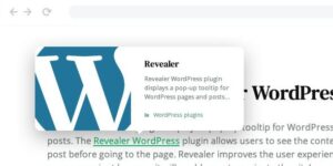 Revealer - Navigation popup for WordPress links