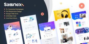 Sassnex - Multi-concept WordPress Theme for App