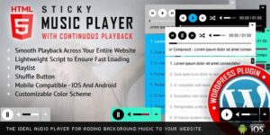 Sticky HTML5 Music Player