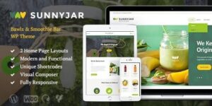 SunnyJar - Smoothie Bar & Healthy Drinks Shop WordPress Theme