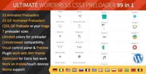 Ultimate WordPress Preloader - 99 CSS3 Preloaders in one