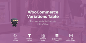 WooCommerce Variations Table