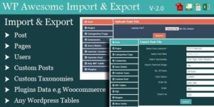 WordPress Awesome Import & Export Plugin