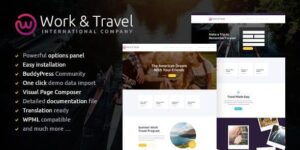 Work & Travel Company & Youth Programs - WordPress Theme