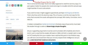 AMP Reading Progress Bar