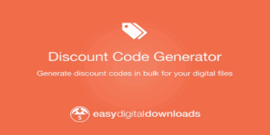 Easy Digital Downloads: Discount Code Generator