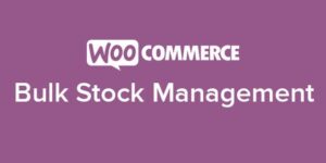 Woocommerce Bulk Stock Management