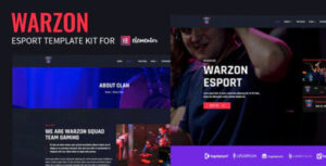 Warzon - Esport Elementor Template Kit