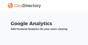 GeoDirectory Google Analytics