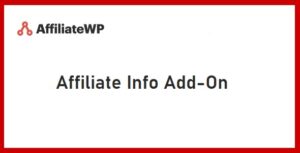 AffiliateWP Affiliate Info Add-On