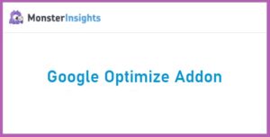 MonsterInsights Google Optimize Addon