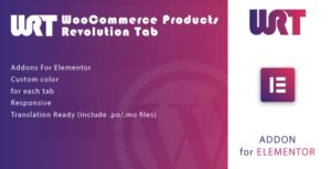 WooCommerce Products Revolution Tab for Elementor - WordPress Plugin