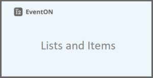 EventOn Lists and Items