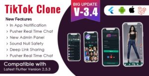 Flutter TikTok Clone - Triller Clone & Short Video Streaming Mobile App for Android & Ios