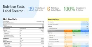 Nutrition Facts Label Creator (Gutenberg Block)