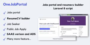 OneJobPortal - Jobs board and resume builder