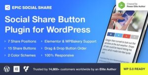 Epic Social Share Button for WordPress & Add Ons for Elementor & WPBakery Page Builder