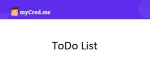 myCred ToDo List