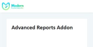 Modern Events Calendar Advanced Reports