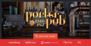 Porter Pub - Restaurant & Bar WordPress Theme