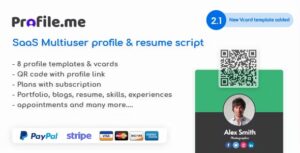 Profile.me - Saas Multiuser Profile Resume & Vcard Script