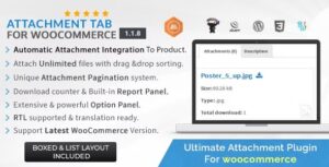 Attachment Tab For Woocommerce