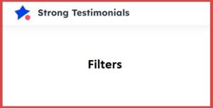 Strong Testimonials Filters