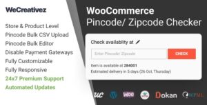 WooCommerce Pincode/ Zipcode Checker