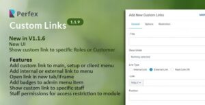 Custom Links for Perfex CRM