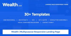 Wealth - Multi-Purpose Landing Page WordPress Theme