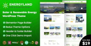 Energyland - Solar & Renewable Energy WordPress Theme