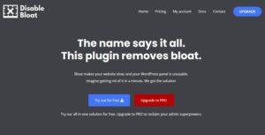 Disable Bloat for WordPress & WooCommerce PRO