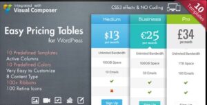 Easy Pricing Tables - WordPress Plugin