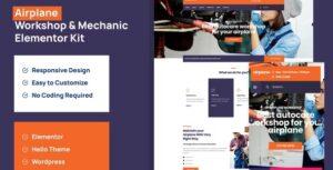 Airplane - Mechanic Workshop Elementor Template Kit