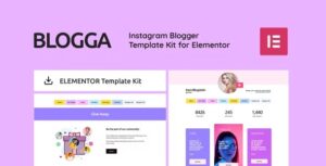 BLOGGA - Instagram Blogger Elementor Template Kit