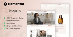 Bloggmu - Feminine Blog Elementor Template Kit