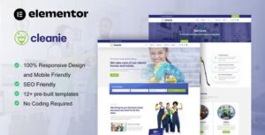 Cleanie - Cleaning Service Company Elementor Template Kit