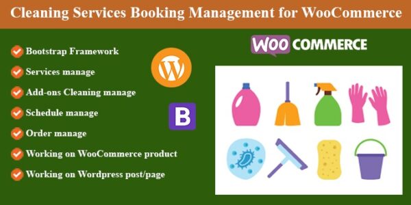 Cleaning Services Booking Management for WordPress and WooCommerce