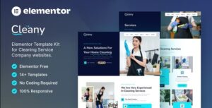 Cleany - Cleaning Service Company Elementor Template Kit