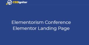 Elementorism Conference Elementor Landing Page