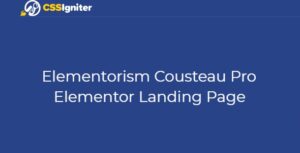 Elementorism Cousteau Pro Elementor Landing Page